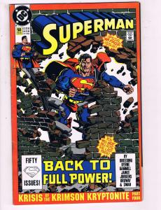 Superman #50 VF DC Comics Krimson Kryptonite Pt.2 Comic Book Ordway 1991 DE13