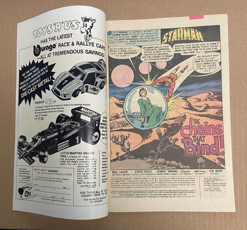 Adventure Comics #474 ( 8.5 VFN+  ) Steve Ditko Art / August 1980
