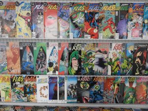 Huge Lot of 180+ Comics W/ Flash, Green Arrow, Hawkman Avg. FN- Condition!