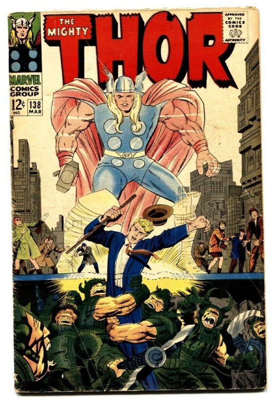 Thor #138 1966 comic book- Jack Kirby- Marvel Silver Age VG