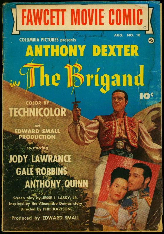 Fawcett Movie Comic #18 1952- The Brigand- Anthony Dexter F/G
