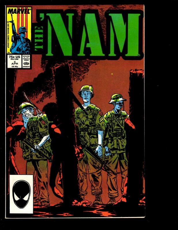 Lot of 12 The 'Nam Marvel Comic Books 1 2 3 4 5 6 7 8 9 10 11 12 Vietnam War DS1