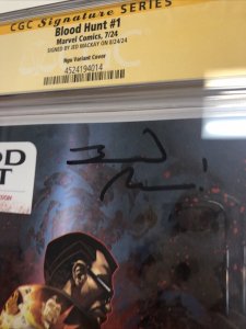 Blood Hunt (2024)  # 1 (9.8 CGC SS) Signed Jed Mackay * Marvel Comics * Larraz