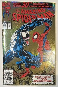 (1993) AMAZING SPIDER-MAN #375 GOLD FOIL COVER! VENOM!