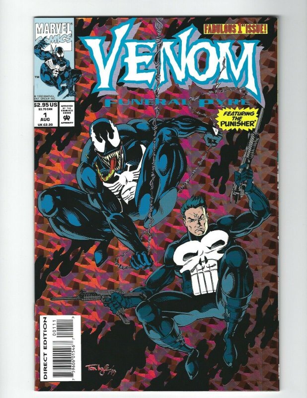 VENOM FUNERAL PYRE #1. 2 COPYS  Venom vs Punisher Prismatic Cover ~ NM comic