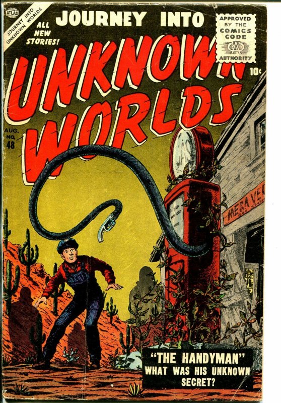 Journey Into Unknown Worlds #48 1956-terror-horror-Gray Morrow-Reed Crandall-VG-