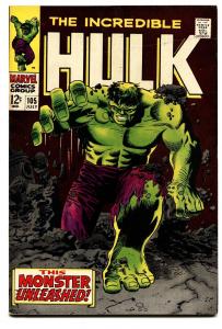 Incredible Hulk #105 comic book  Silver-Age Marvel VF-1967