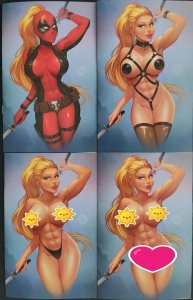 Totally Rad Halloween Alice Rauch Lady Deadpool Virgin Variant 4 Cover SET   NM