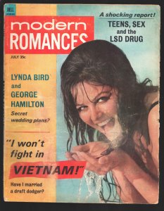 Modern Romances 7/1966-Dell-Lynda Bird & George Hamilton-Teens, Sex & LSD Dr...