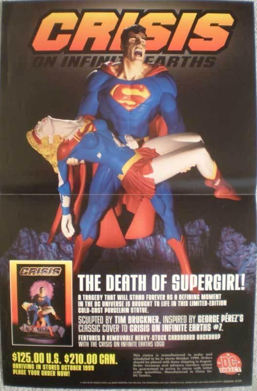 CRISIS ON INFINITE EARTH STATUE Promo poster, Unused, more in our store