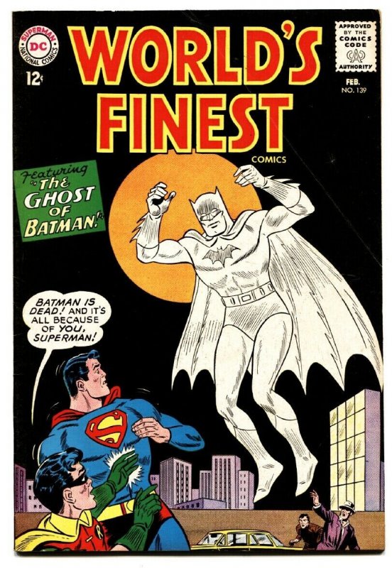 WORLDS FINEST #139 comic book 1963-AQUAMAN-BATMAN-SUPERMAN 