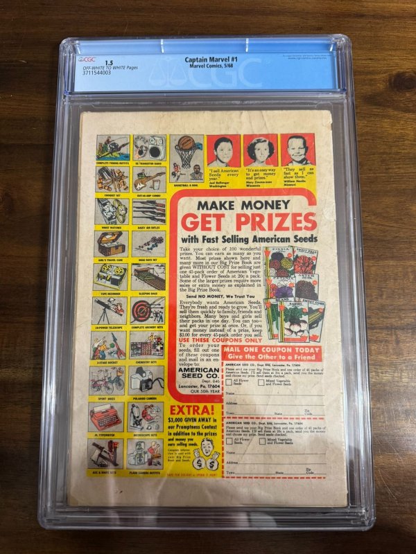 Captain Marvel #1 (1968) CGC 1.5