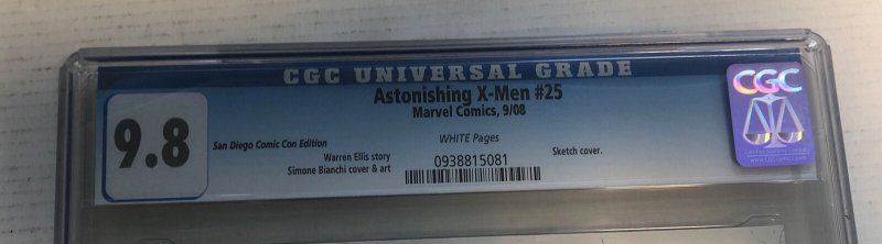 Astonishing X-men (2008) # 25 ( CGC 9.8 ) San Diego Comic Con Edition