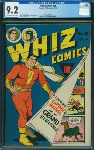 Whiz Comics #38 (1942) CGC 9.2 NM-