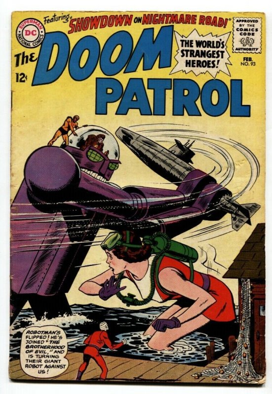 DOOM PATROL #93-DC-ROBOT COVER-SILVER-AGE-1965