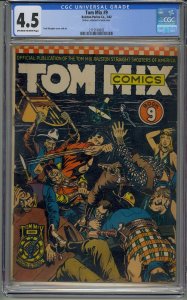 TOM MIX #9 CGC 4.5 GOLDEN AGE WESTERN COMIC 