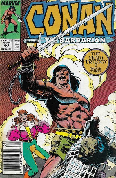 Conan the Barbarian #208 (Newsstand) VF; Marvel | save on shipping - details ins