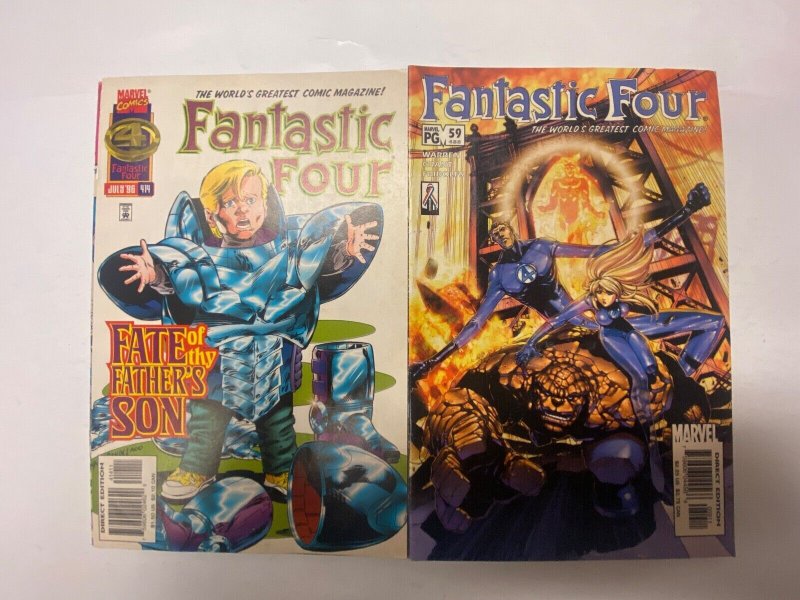 4 Fantastic Four MARVEL comic books #392 396 414 59 35 KM11