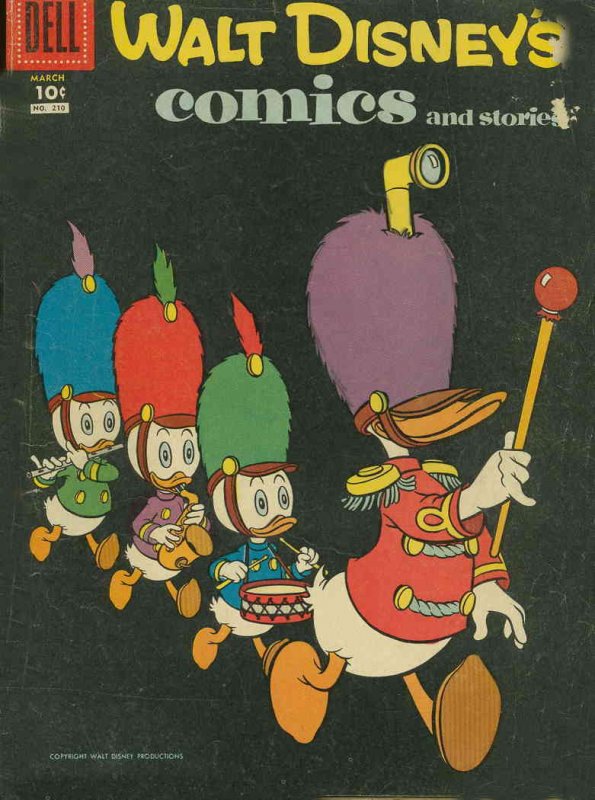 Walt Disney's Comics and Stories #210 VG ; Dell | low grade comic March 1958 Don