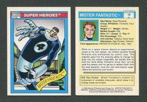 1990 Marvel Comics Card  #19 ( Mr. Fantastic)  NM