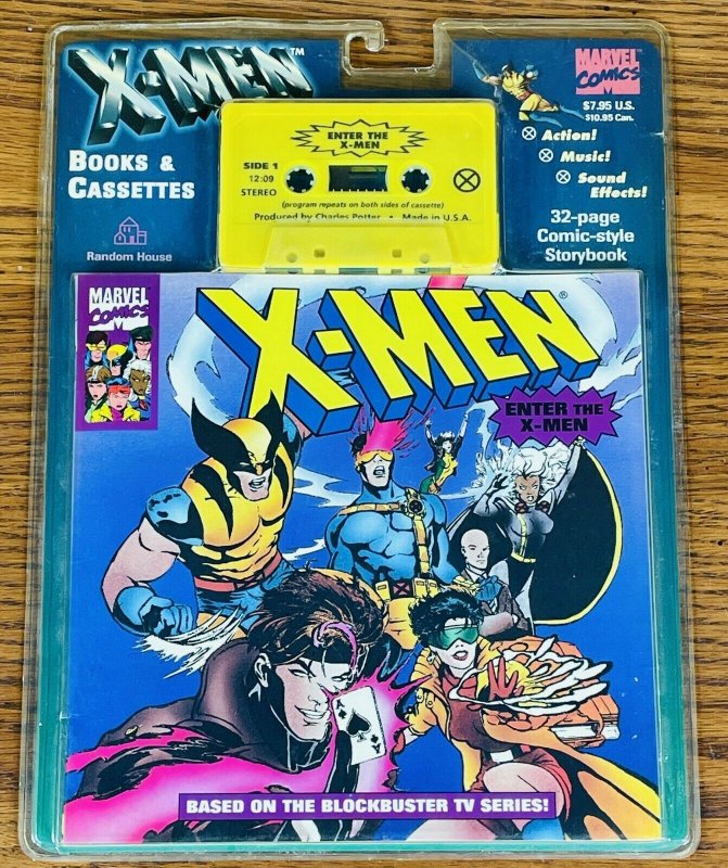 ENTER THE X-MEN BOOK & CASSETTE 1994 NEW & SEALED Marvel Comics 1994 Books TV