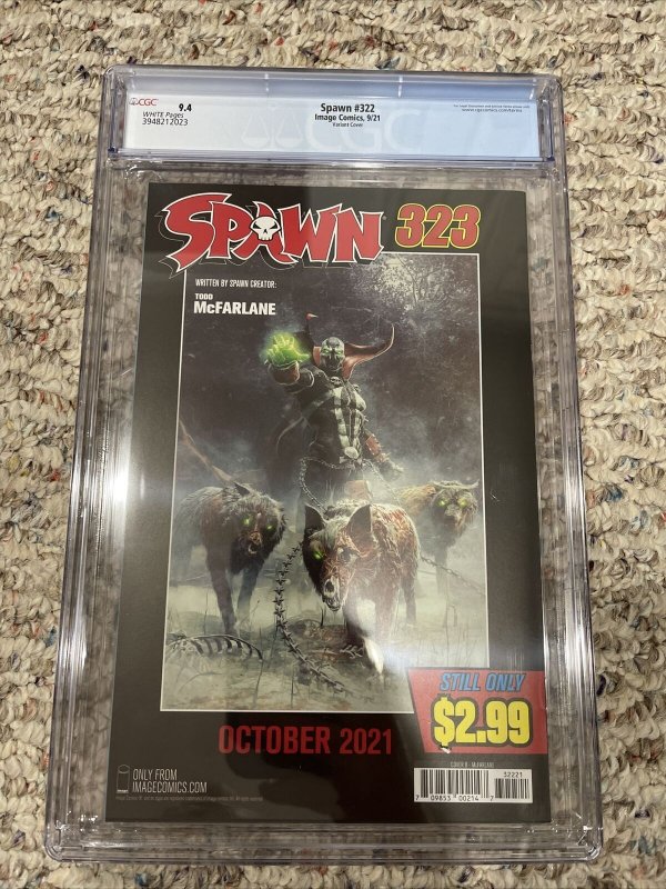 SPAWN 322 B Todd McFarlane CGC 9.4 ?