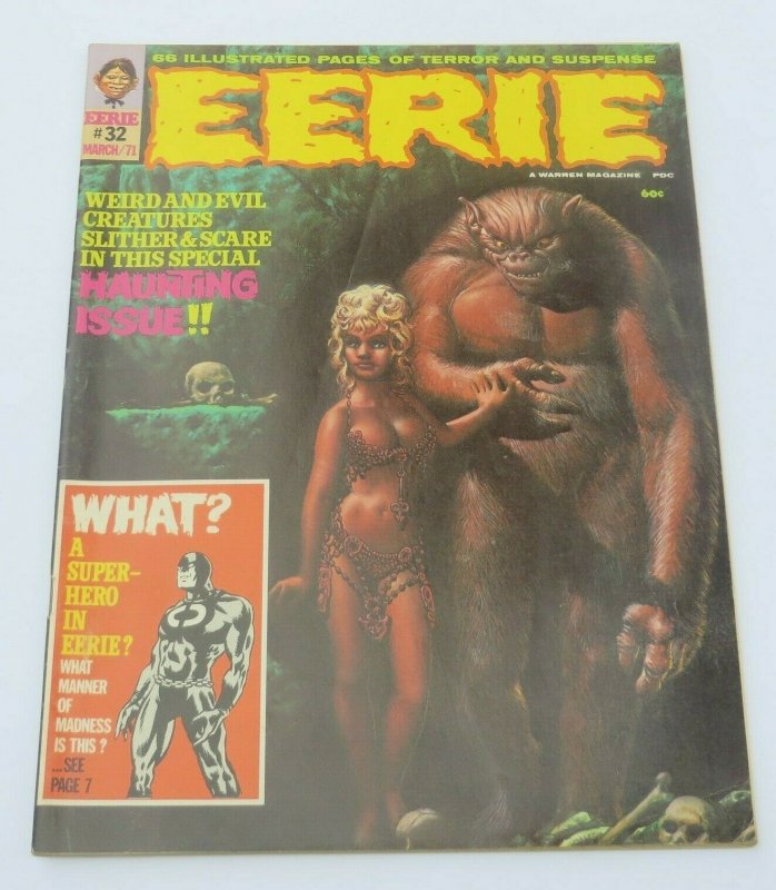 Eerie #32 VG/FN 1970 Bronze Age Horror Magazine Haunted Strange Weird and Evil