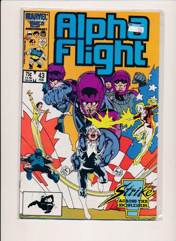 Giant Lot ALPHA FLIGHT of (80) #4-22, 24-82 Near Full run (1,2 Ann)(1984-89)VF+