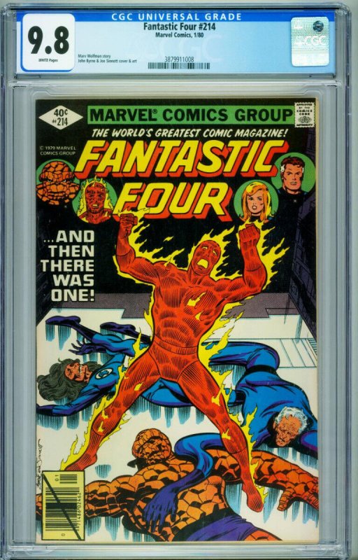 FANTASTIC FOUR #214 CGC 9.8 Marvel comic book-1980-38799110