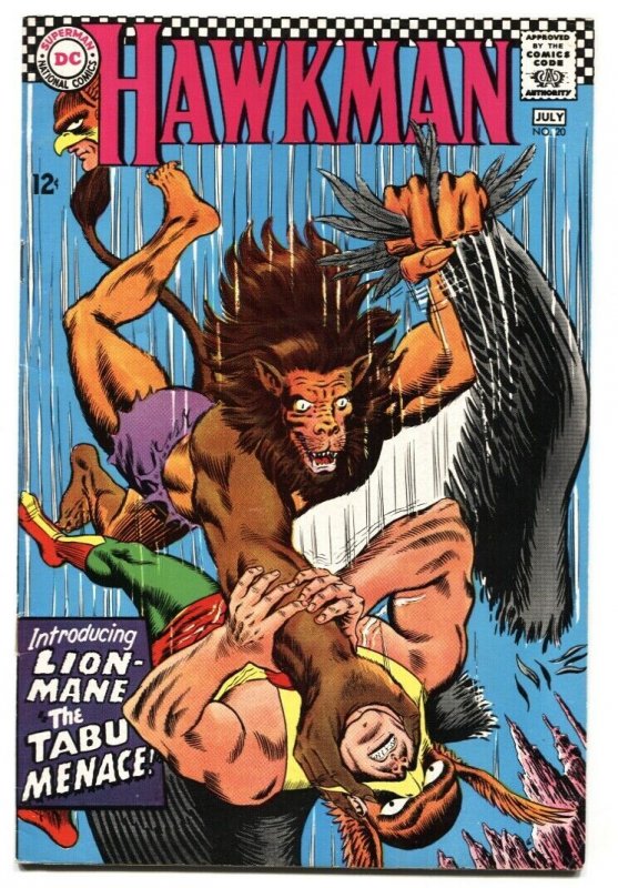 HAWKMAN #20 First appearance of LION-MANE DC 1967