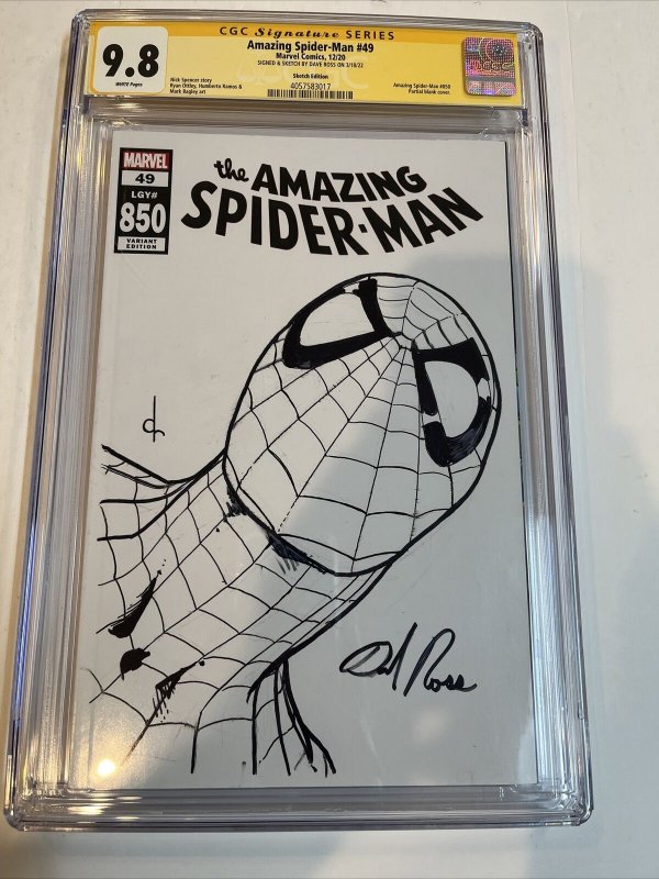 Amazing Spider-Man (2000) # 850 (CGC SS 9.8) Signed & Sketch Dave Ross