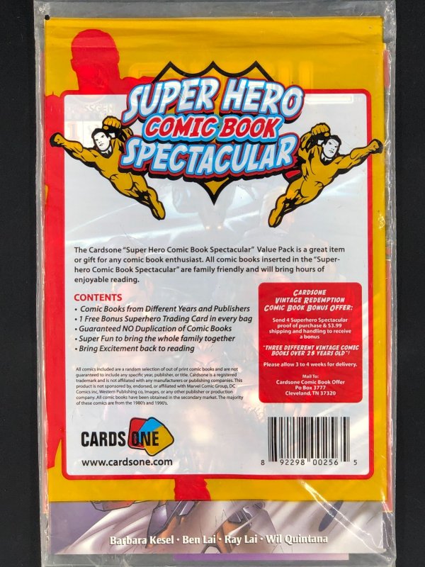 Super Hero Comic Book Spectacular - 2 Count Value Pack + Trading Card