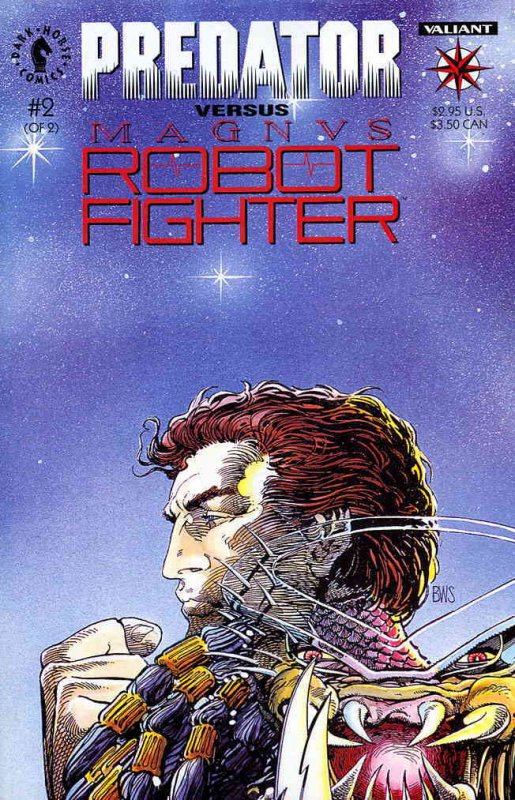 Predator vs. Magnus Robot Fighter #2 (with card) VF/NM ; Dark Horse-Valiant