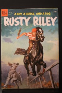 Four Color #554 (1954) Mid-High-Grade FN/VF Rusty Riley Horse Race Cover Beauty!