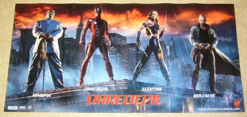 Daredevil the Movie full cast poster - 13 x 26 - elektra - bullseye - kingpin