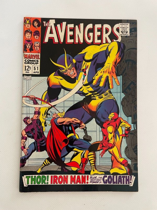 Avengers # 51 NM Marvel Silver Age Comic Book Thor Hulk Iron Man 4 LI3