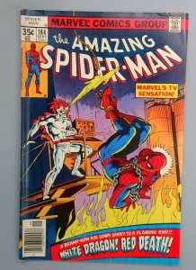 Amazing Spider-Man #184 FN+ 1st White Dragon Marvel 1978 SN1