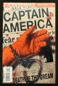 Captain America #25 Civil War Epilogue Death of Captain America NM