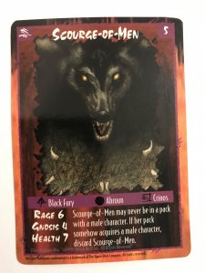 SCOURGE-OF-MEN : RAGE LEGACY of the TRIBES Character CCG Card; White Wolf TCG