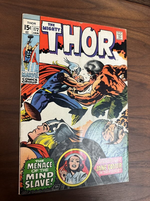 Thor #172 FN- “The Immortal and the Mind-Slave! (Marvel 1970)