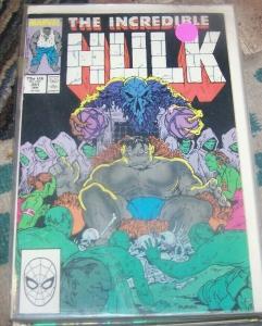 Incredible Hulk  # 351 JUN 1988 MARVEL  GRAY HULK + wizard gorsham death ?