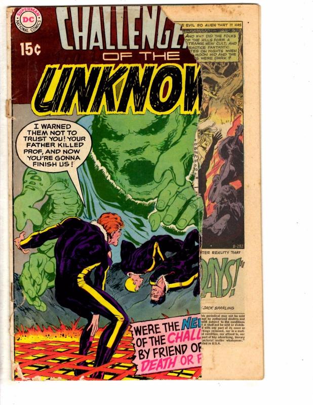 Challengers Of The Unknown # 70 FR DC Comic Book 1969 CD1