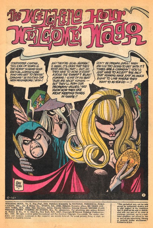 IT'S 12 O'CLOCK . . THE WITCHING HOUR! #1, #4 (1969) 5.0 VG/FN  Alex Toth!