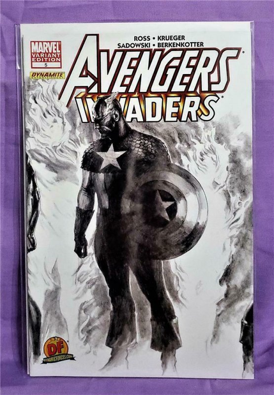 AVENGERS INVADERS #5 Dynamic Forces Alex Ross Sketch Cover (Marvel, 2009)! 759606063055