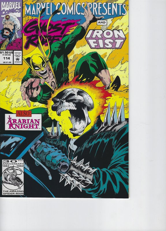 Marvel Comics Presents #114 (1992, Marvel) Wolverine! Ghost Rider! Iron Fist!