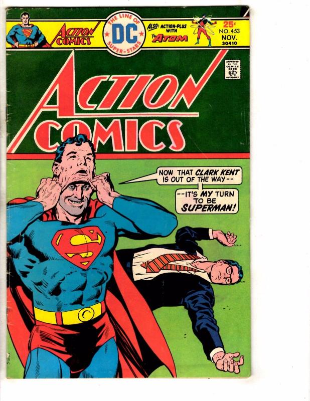 Lot Of 4 Action Comics Feat. Superman DC Comic Books # 451 452 453 454  J268