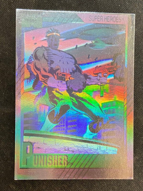 THE PUNISHER HOLOGRAM CARD 1991 IMPEL EX-MT 6