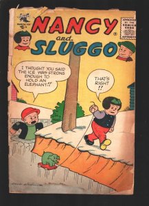 Nancy and Sluggo #142 1957-Ernie Bushmiller art.-Peanuts by Charles Schulz-FR