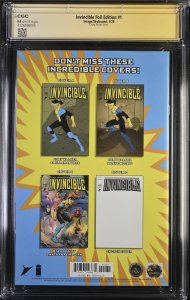 INVINCIBLE #1 CGC 9.9 HTF SS SIGNED Lipwei Chang Foil Exclusive MegaCon Variant