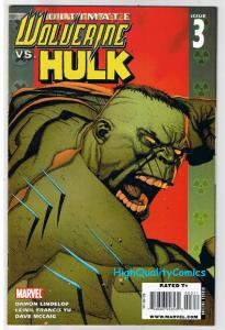 ULTIMATE WOLVERINE vs HULK #3, Claws vs Brawn, 2006, NM+
